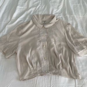Aritzia Sunday Best Button Down White Blouse (Size: M)